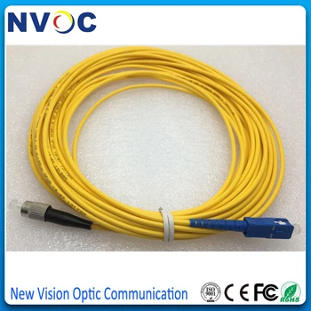 

20Pcs/Lot,10M FC-SC Optic Fiber Patch cord Simplex Single mode,SM 9/125um 3mm PVC cable 10Meter,FC/UPC-SC/UPC Fiber Optic Jumper