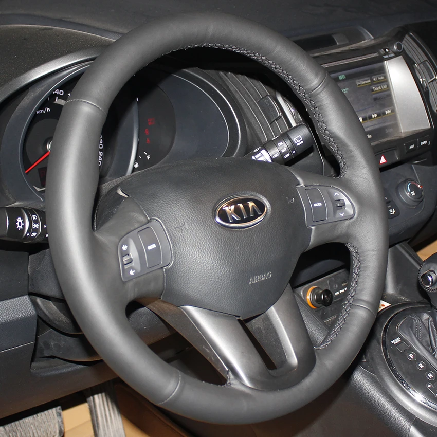 Чехол для KIA Sportage R руль охватывает DIY кожа швейные рулевое обложки автомобиля