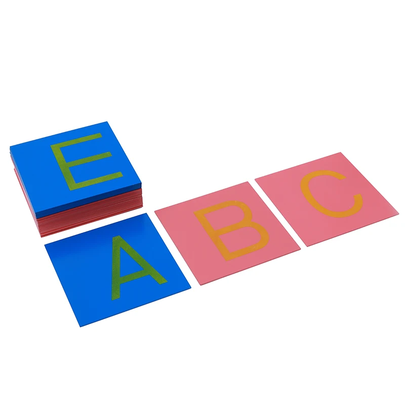  Baby Toy Montessori Sandpaper Letters Capital Case Print with Box Early Preschool Brinquedos Juguet