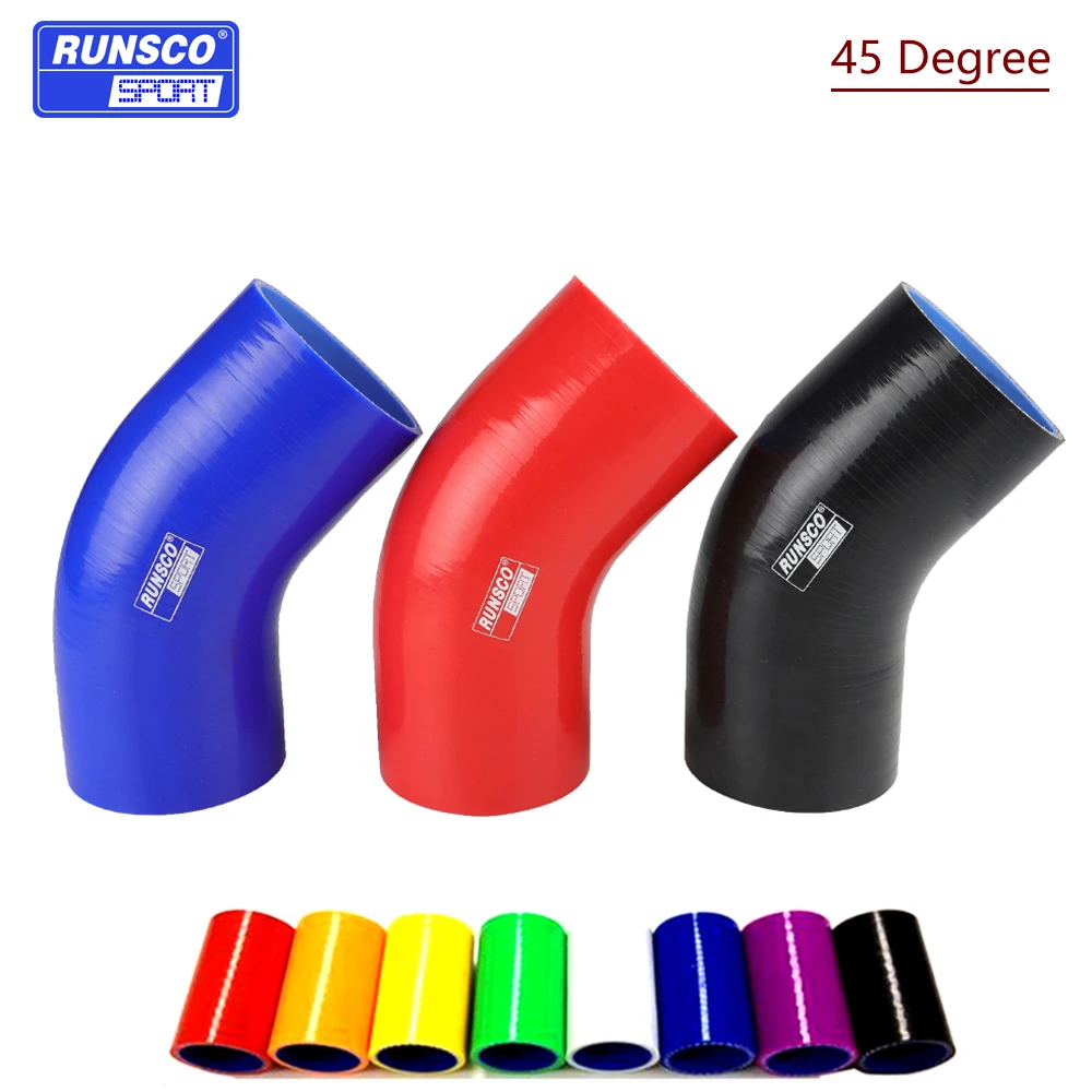 

45 degree Silicone Elbow Hose Pipe Rubber Joiner Bend Tube for Intercooler Cold Air Intake Hose 38 45 51 57 63 70 76 83 89mm