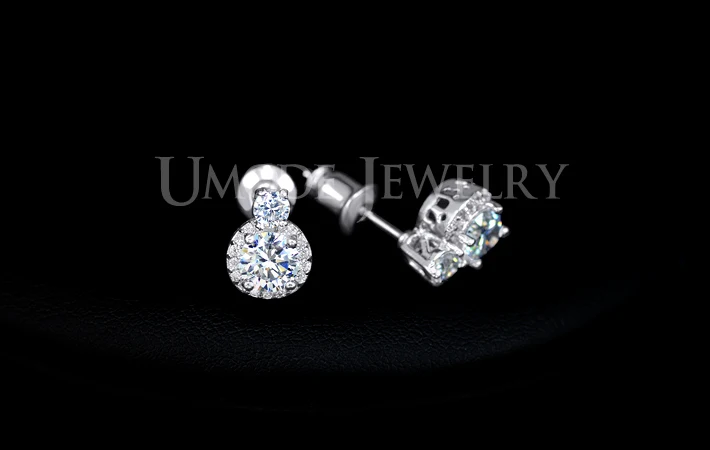 UMODE оптовая продажа женские модные ювелирные магазины белый золотой цвет серьги