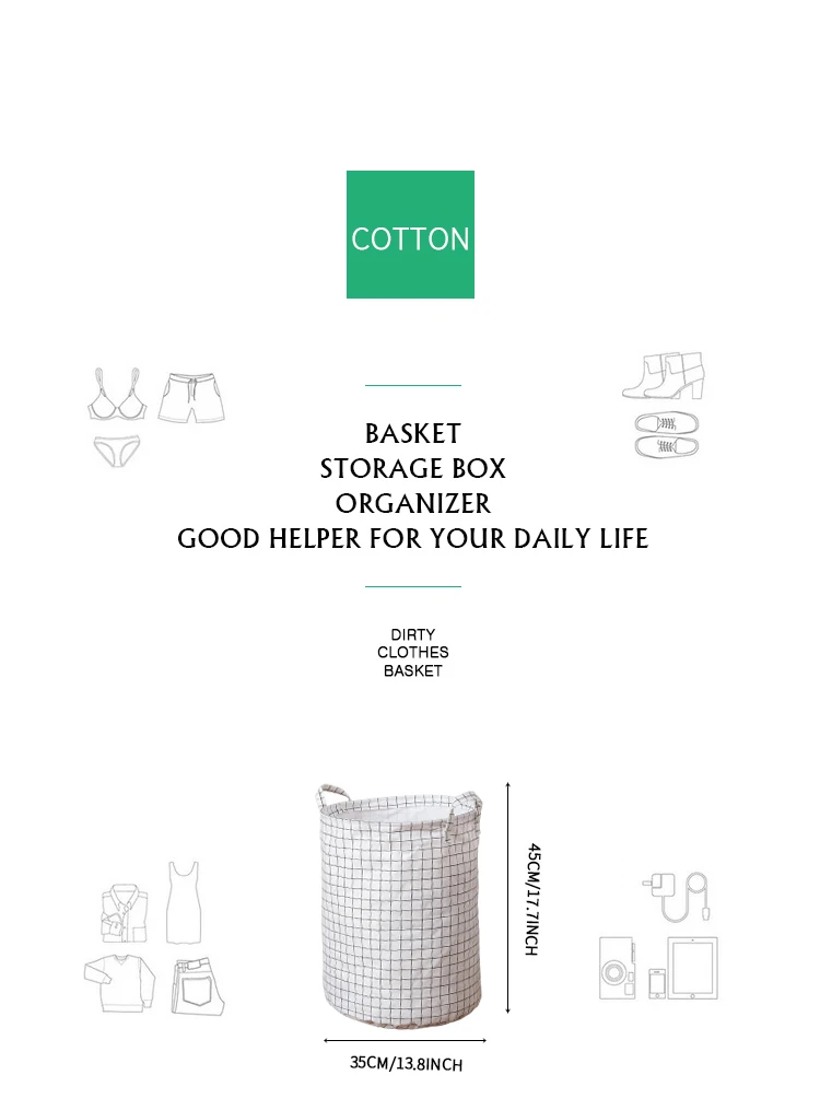 Cotton laundry hamper (3)