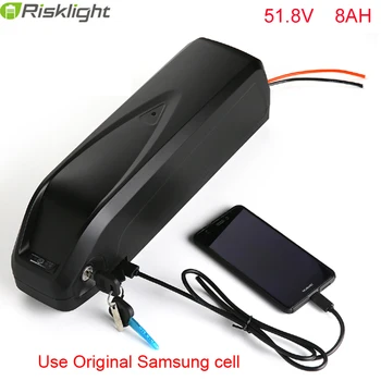 

52v Ebike battery 52v 8ah electric bike li ion battery 18650 battery pack with USB for 1000w mid drive ebike