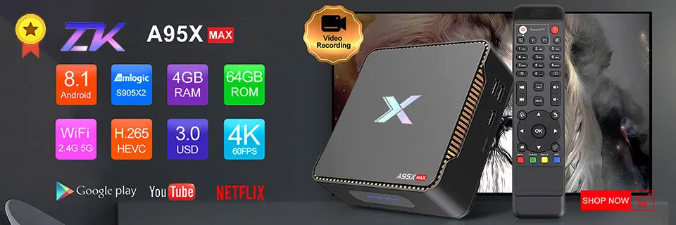 Android tv BOX 9,0 A95X F2 Amlogic S905X2 2 ГБ 4 ГБ 16 ГБ 32 ГБ 64 ГБ 4K Smart Box ТВ Медиаплеер 2,4G и 5G двойной wifi Youtube Netflix