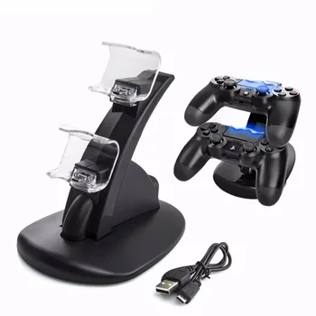 

2 PCS Dual USB Charge Dock For Sony Playstation 4 Controller Gamepad Handle Cradle Double Charging Charger