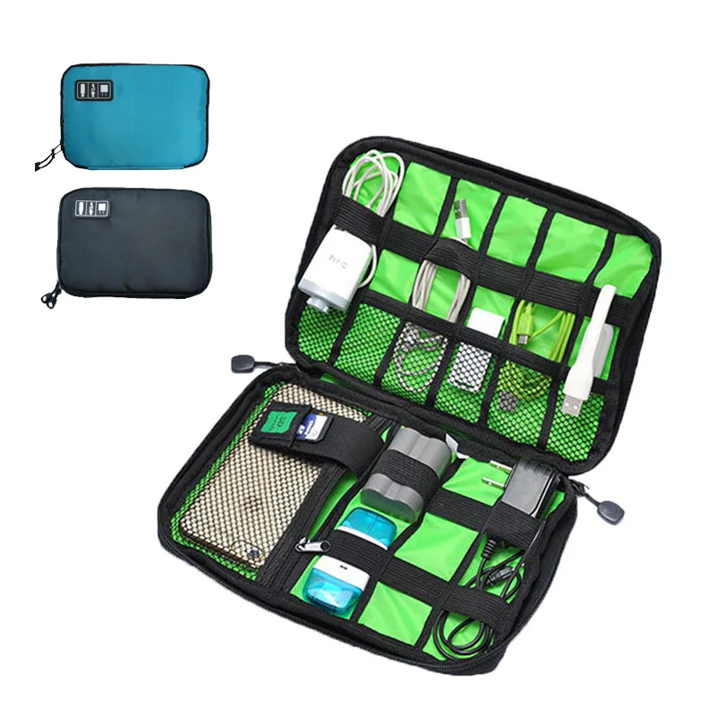 

Portable Cable Storage Bags Waterproof Shockproof Earphone Digital USB Cable Sorting Travel Insert Bag 23.6*16.5*3cm