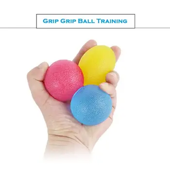 

3pcs Oval Shape Balls Children Adult Stress Relief Toy Hand Grip Balls Training Muscle Power Practice Squeeze Toys