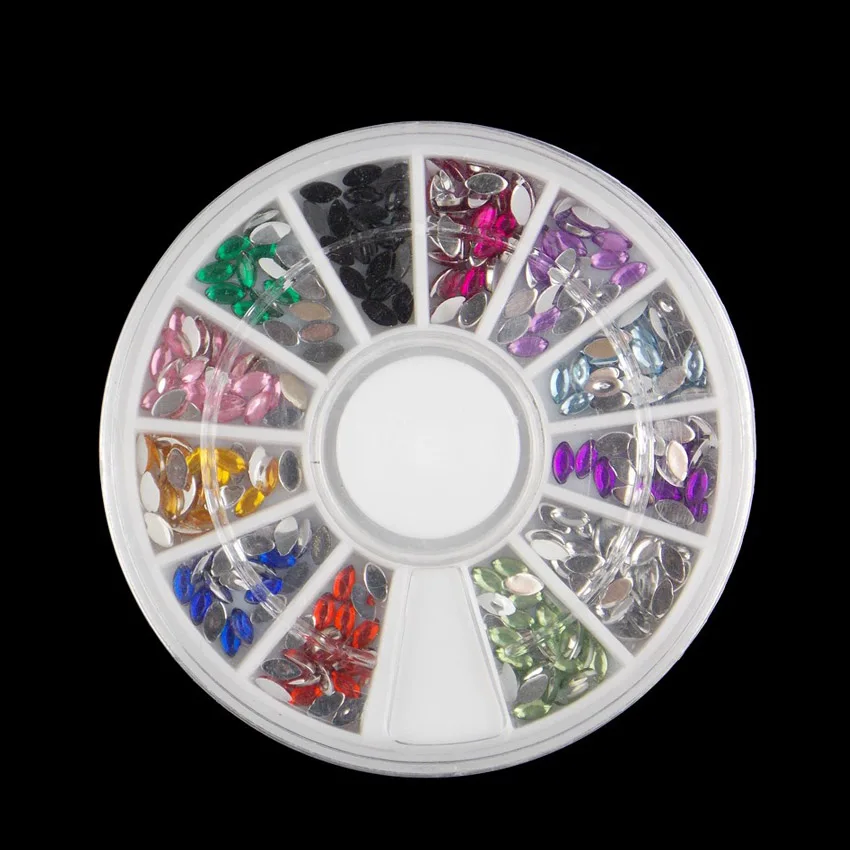Tignish 12 цветов/колесо лошадь в форме глаз дизайн ногтей Стразы Украшение для УФ гель телефона ноутбука DIY Инструменты для ногтей - Цвет: 01