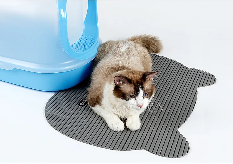 Нескользящие резиновые подстилка блокировки Коврики наполнитель для кошачьего туалета захвата коврик для домашних животных Еда коврик