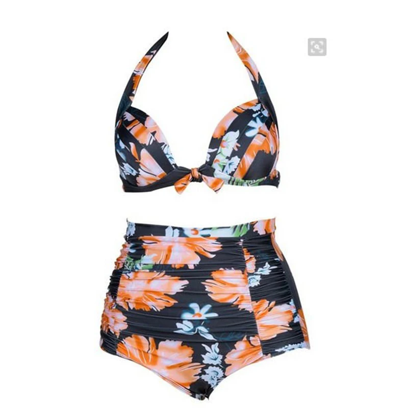 Buy New Women Sexy Prints XL 4XL High Waist Swimsuits