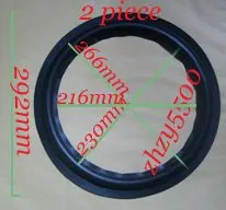 1 шт 12 дюймов 12 дюймовый низкочастотный динамик громкое Динамик резиновые сурроундс 216 мм L1: 232 мм L2: 266 мм 292 мм