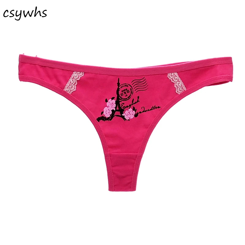 Женские хлопковые стринги CSYWHS 3 шт./лот трусики танга с низкой талией M L XL|Женские