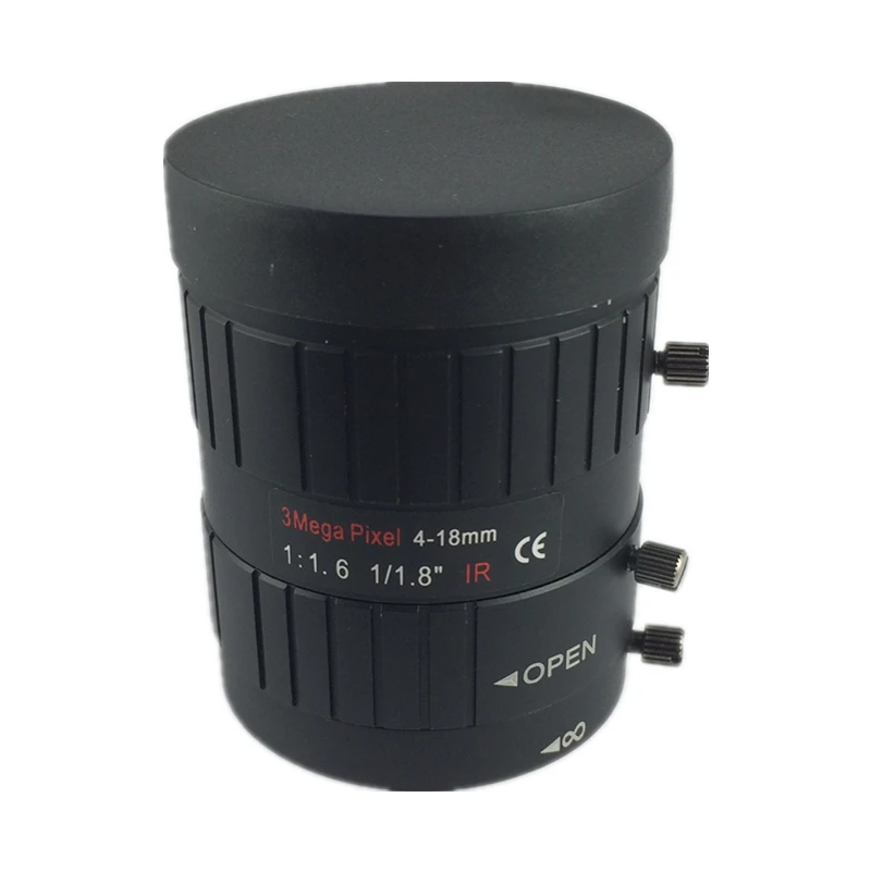 3MP. Объектив для связи с HD сетевыми камерами 4-18 мм ручной Радужный объектив 1/1. 8 c крепление F1.6 cctv объектив. CY-c0418mm-3MP