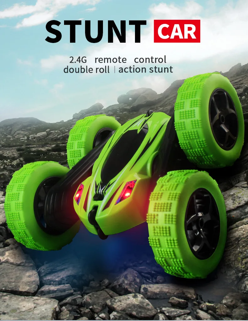 

RC Stunt Car Toy Electric Double Sided 360 Rotate Remote Control Car 4x4 4WD 2.4GHz radio controlled cars toy for children kids