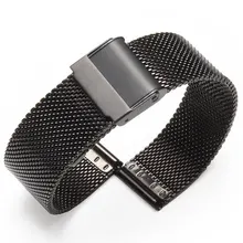 Bracelet milanais En Acier Inoxydable, 12 14 16 18 20mm 22mm 24mm, Argent, Bracelet de rechange pour Montre Intelli