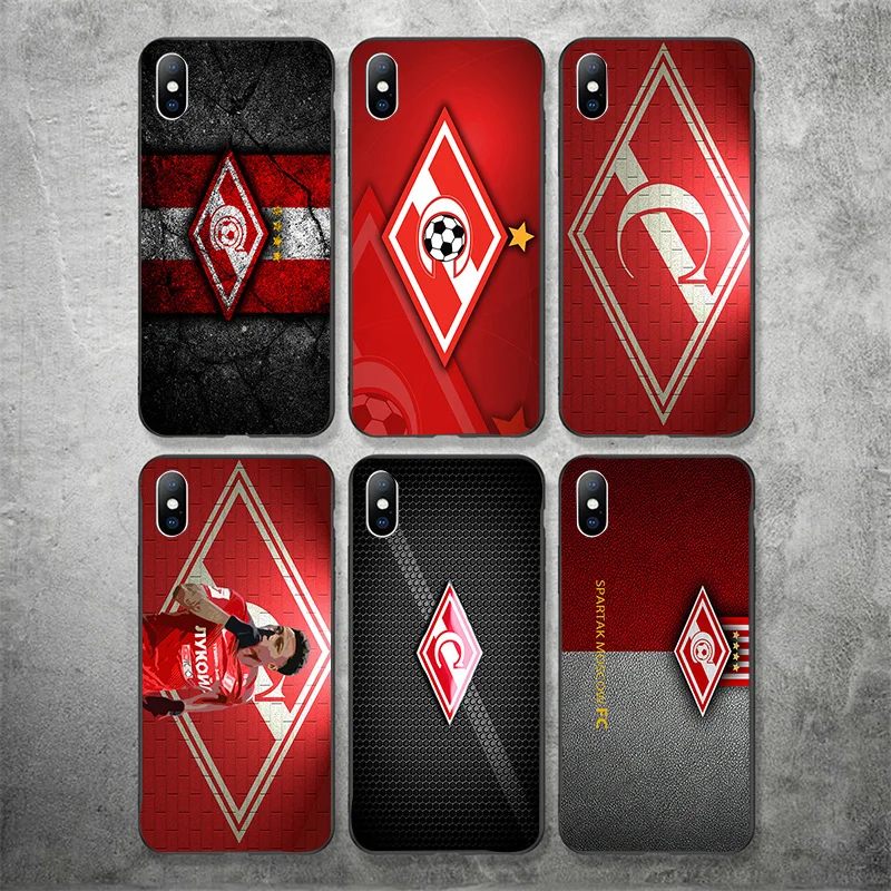

Yinuoda Spartak Moscow Team Phone Case DIY Picture Black Soft TPU Cover Luiz Adriano For iPhone X XR XS MAX 7 8 7plus 6 6S 5S 5