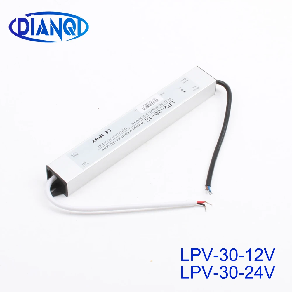 LPV-30W-12V/24 V преобразователь переменного тока в постоянный водонепроницаемый IP67