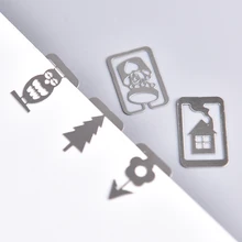 20 шт./лот металлическая мини-закладка клипы Симпатичные мультфильм животных позолоченный щепка закладки канцелярские Подарочная книга маркер линии случайный Стиль