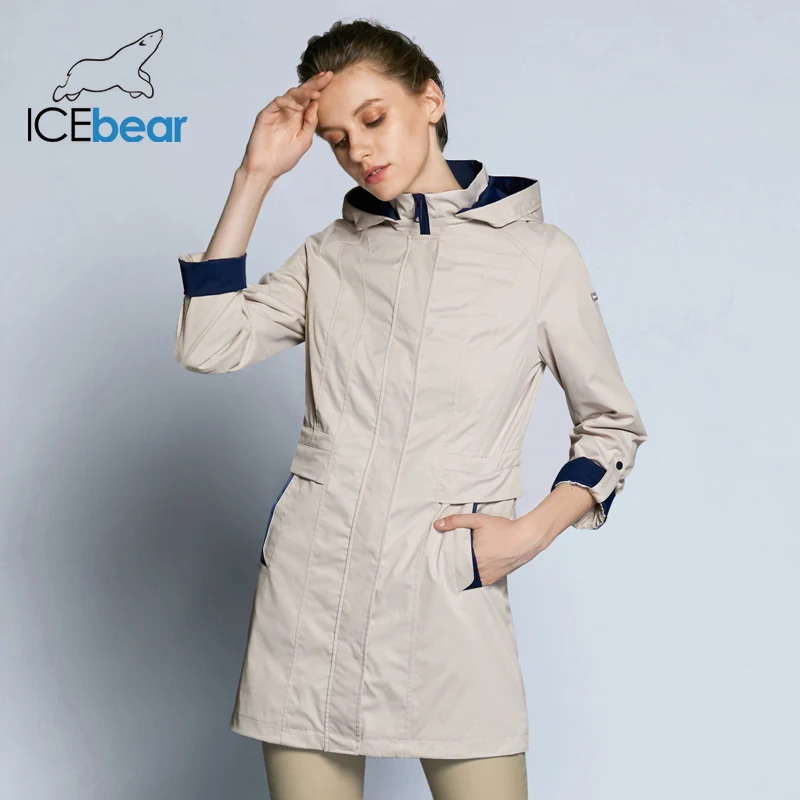 ICEbear 2019 женская куртка пальто Высокое качество осень модная облегающая