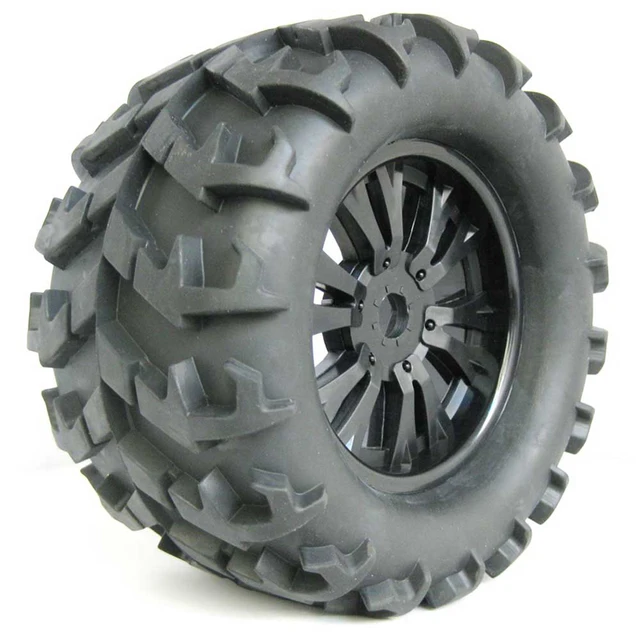 Cheap 4PCS 150mm Diameter Wheel Tires Black Rubber Climbing Tire with 17mm Hex Adapter for 1/8 Off Road Rock Crawler Truck RC Car Part