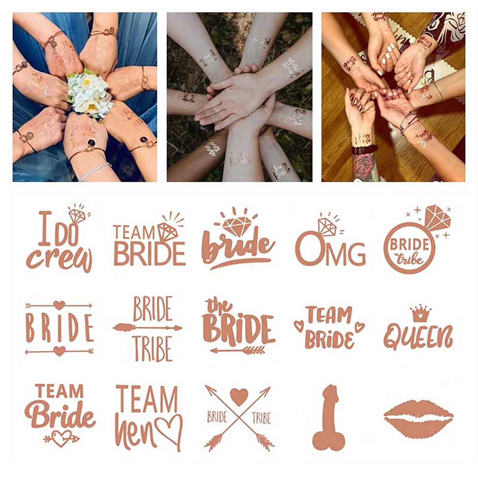 Mother of the Bride Bridesmaid Rhinestone Sticker for Wedding Bachelor Party