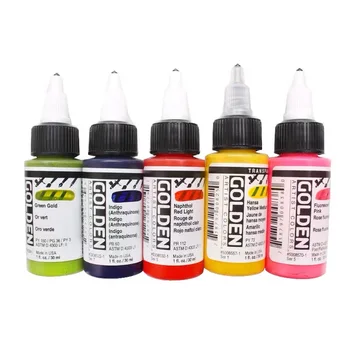 

Golden High Flow Acrylic Ink / Liquid Fluid Paint 30ml (1 oz) Drawing Color Creative Artist 1Pcs