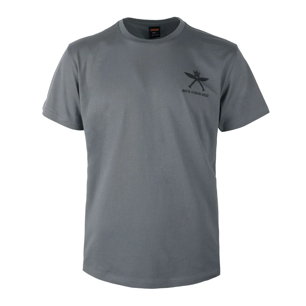 Отличная Элитная брендовая мужская летняя футболка, Тактическая Военная Стильная хлопковая короткая мужская футболка с круглым вырезом, быстросохнущая RGR - Цвет: Gray
