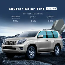 1,52*5 м УФ+ изоляция окна автомобиля Оттенок плёнки VLT 40% 2 слоя солнечной защиты
