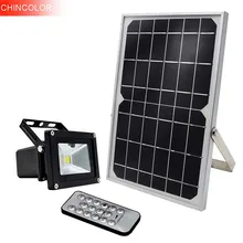 Chincolor солнечные батареи спинер светильник Солнечный лампы дистанционного управления синхронизации напольный светильник стены прожектор солнечный свет сада Водонепроницаемый освещение сада DA