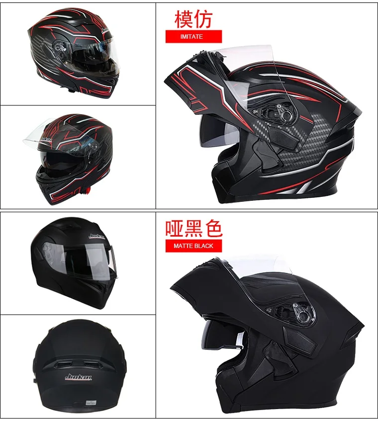 Новый JIEJAI с открытым лицом мотоциклетный шлем ABS undrape лицо мотоцикл шлемы флип мото гоночный защитный шлем с ПК объектив козырек