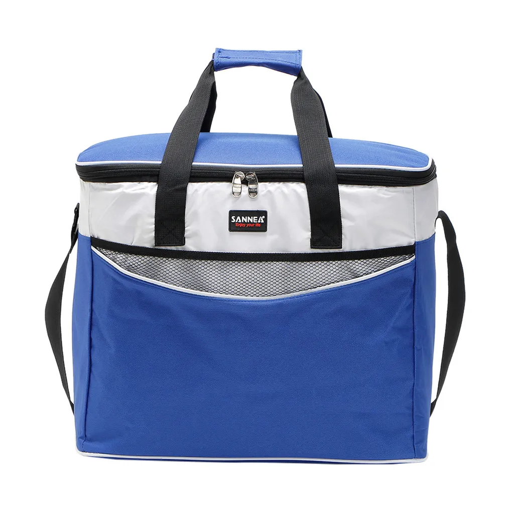 Изолированный Ланч-бокс, мягкая сумка-холодильник, водонепроницаемая, тепловая, для работы, школы, пикника, для взрослых, сумка, держатель для еды, контейнер для хранения - Цвет: BU