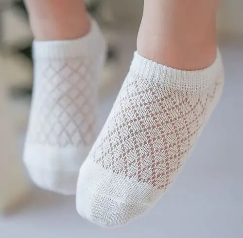 2018 Fashion Baby Boys Girls Summer Hollow Out Net Soft Short socks 5 Pairs 3-8T