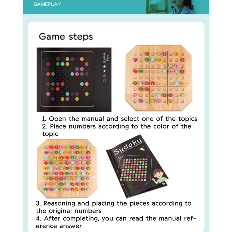 Sudoku игра многоцелевой шахматы красочные деревянные Sudoku игра логика обучение взрослые цифры обучающая игрушка Sudoku шахматы