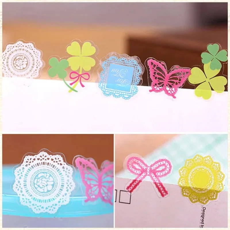 

6Sheet Korea Stationery Diary Transparent PVC Stickers Fresh and Lovely Decorative Stickers Affixed
