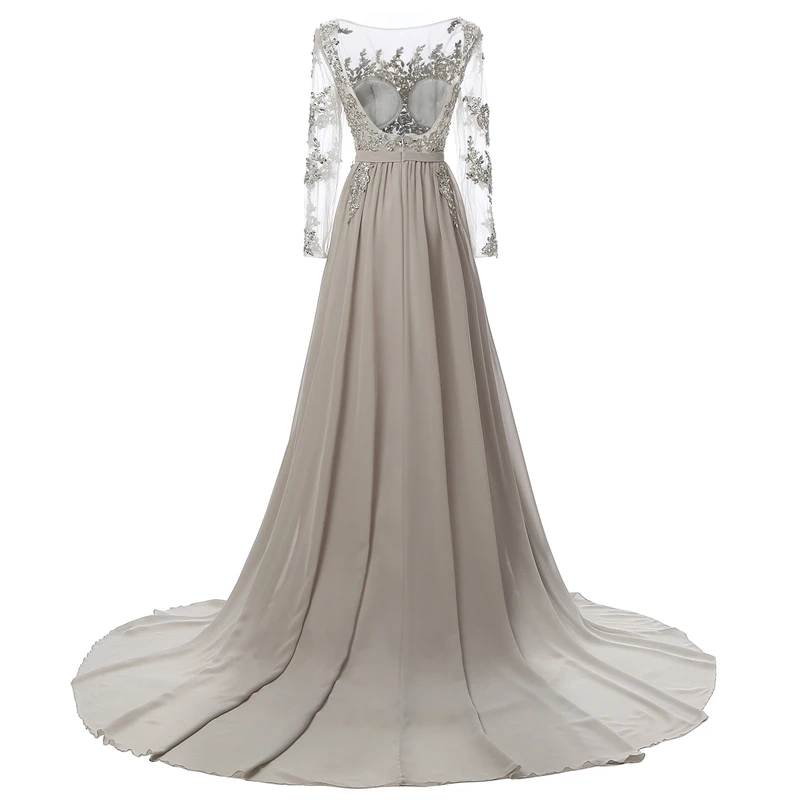 CEEWHY Crystals Beaded Chiffon Prom Dresses Backless Mesh Evening Dresses Long Party Formal Maxi Lace Dress Robe de Soiree CEEWHY Crystals Beaded Chiffon Prom Dresses Backless Mesh Evening Dresses Long Party Formal Maxi Lace Dress Robe de Soiree