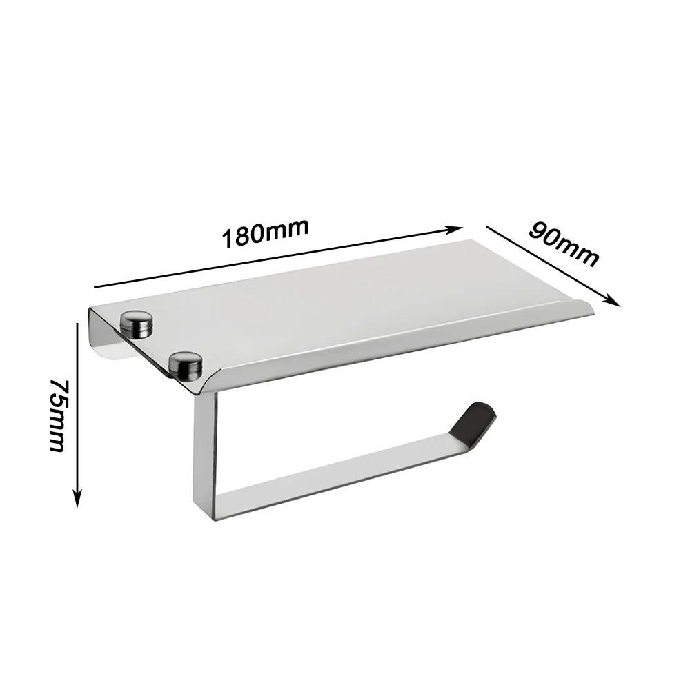 Держатель для туалетной бумаги из нержавеющей стали с полкой для телефонов в рулоне, держатель для полотенец, кухонный Органайзер, аксессуары для ванной комнаты