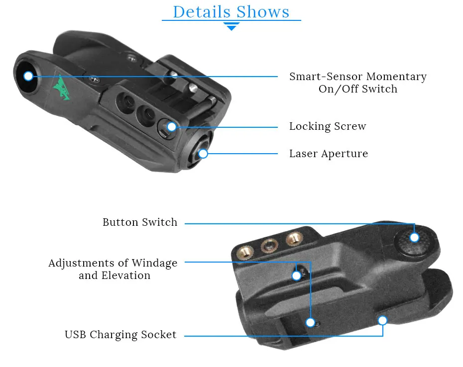 Digital de Ligar Glock Verde Mira Laser Inteligente - Desligar Interruptor Pulsando Modo Tático L9-gt 4 Esporte e Lazer