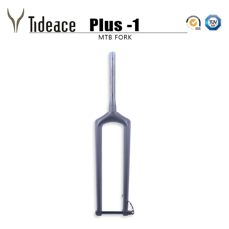 

2018 High quality UD Matte 110x15mm MTB Mountain Bike fork for 27.5er plus mtb frame Carbon Rigid bicycle Fork 27.5'' plus
