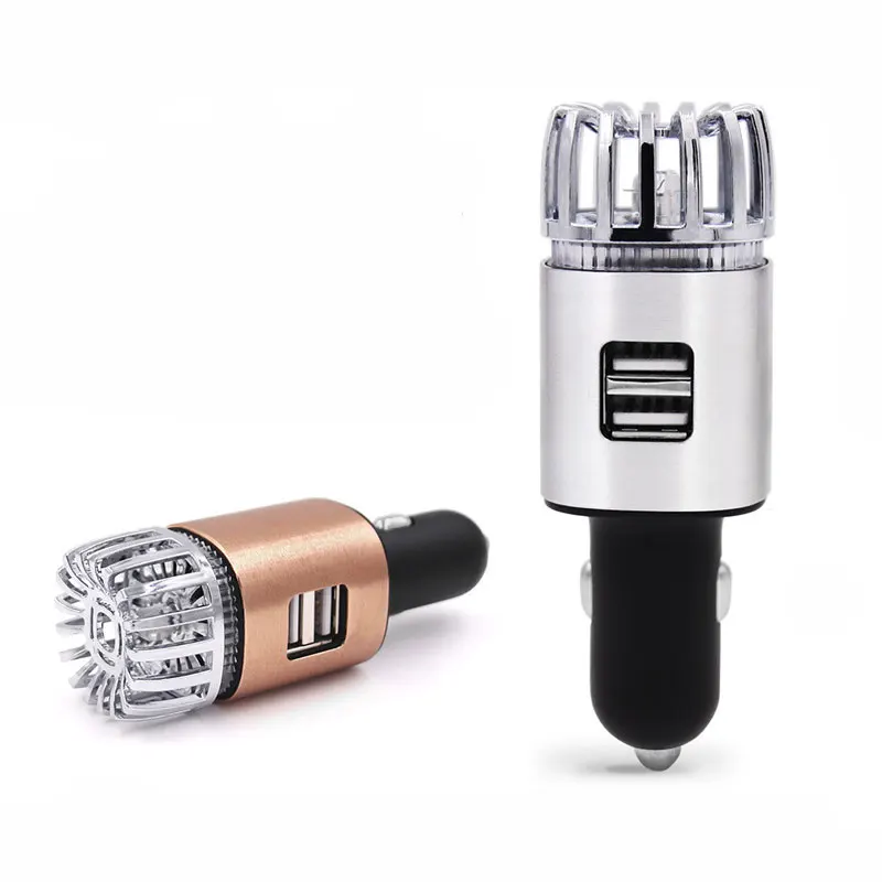 

Portable Car Air Purifier Negative Ions Air Cleaner Ionizer Air Freshener Auto Mist Maker Pm2.5 Eliminator Cup Car Charger