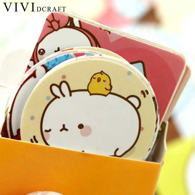 Vividcraft Cute Paper Stickers Set 46pcs/box Hand Made Kids Label