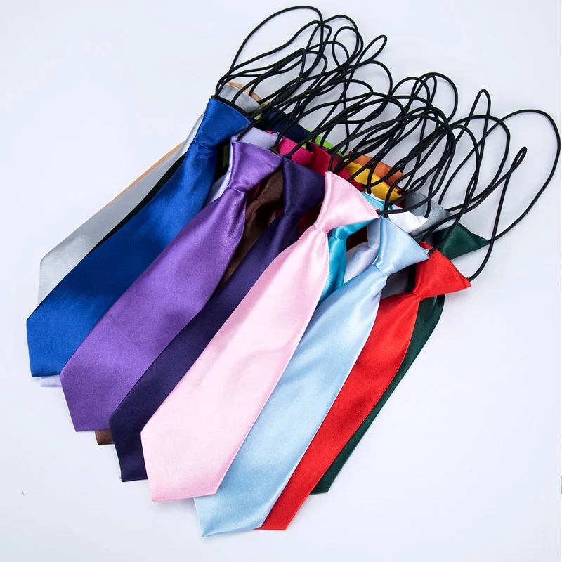 Fashion School Boys Children Kids Baby Wedding Solid Colour Elastic Tie Necktie kids necktie