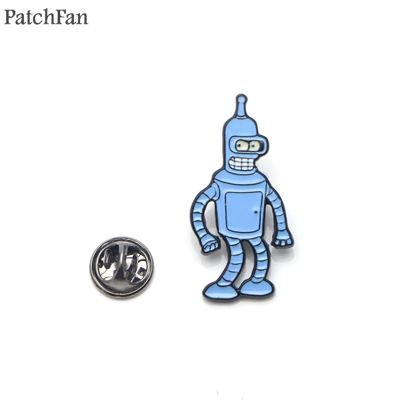 Patchfan Futurama Мультяшные цинковые эмалированные булавки трендовые медали insignia para рюкзак рубашка Броши Одежда Значки для мужчин и женщин A1502