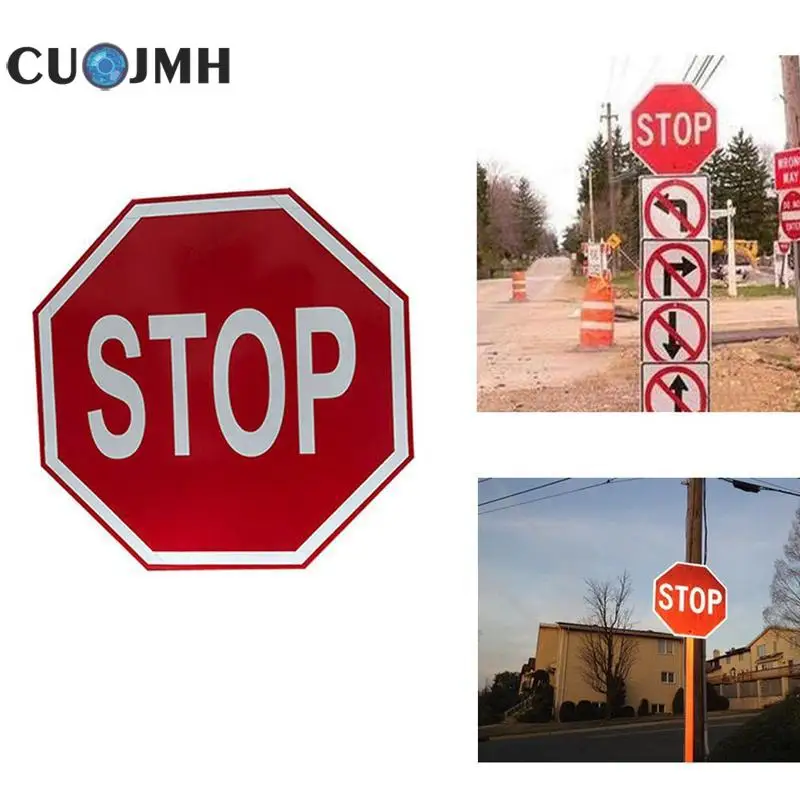 

1 Pcs Stop Traffic Safety Sign Number Plate Metal Wall Decor Safety And Protection Tool aluminum Composite Traffic Caution Signs