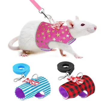 

Small Pet Rabbit Harness Vest and Leash Set For Ferret Guinea Pig Bunny Hamster Puppy Bowknot Chest Strap Harness Pet Supplies