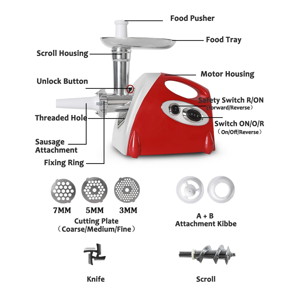 ITOP Household Electric Meat Grinder Kitchen Chopper Mincing Machine With 3 Cutting Plates Sausage Stuffer 110V/220V ITOP Household Electric Meat Grinder Kitchen Chopper Mincing Machine With 3 Cutting Plates Sausage Stuffer 110V/220V