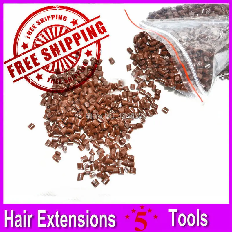 Brown Color Keratin Grains 1000G/LOTS Keratin Glue Grain Human Hair Glue Grains, Very stong Fusion Grains for I Tip Nail Hair