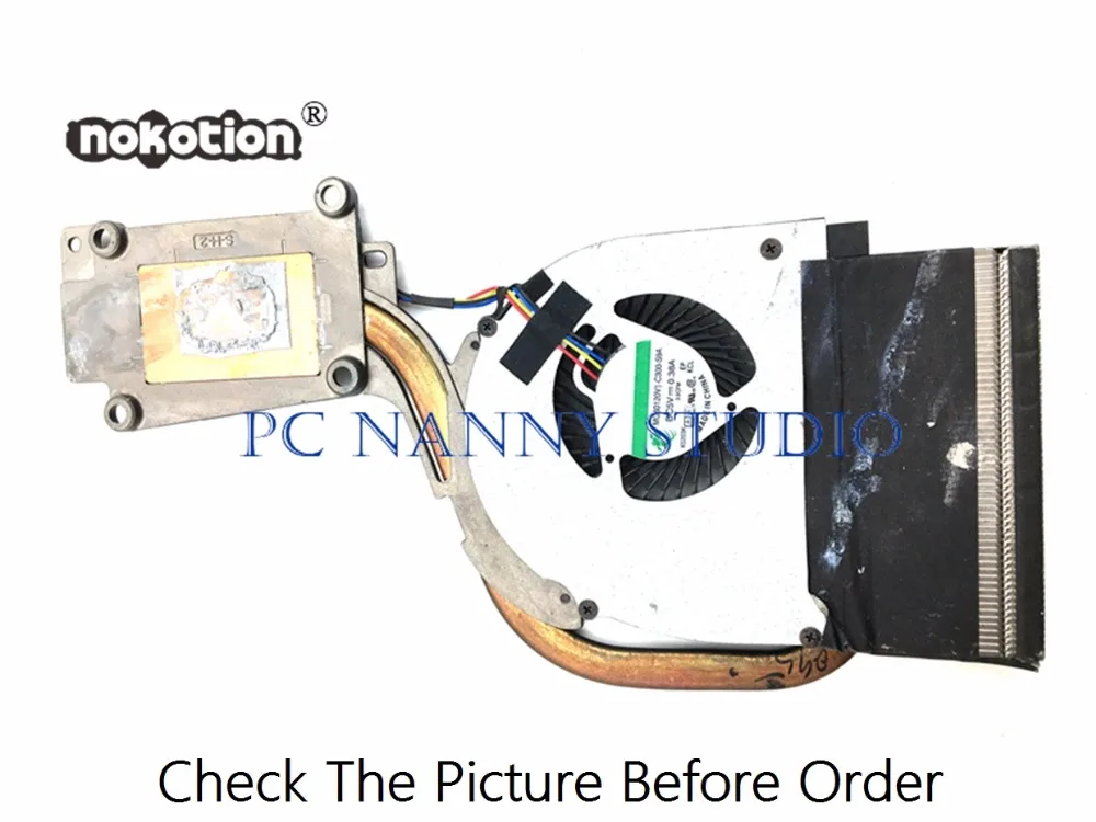 

NOKOTION FOR Dell Latitude E6540 0V0NGD AT0YD002ZSL Cooling Fan & Heatsink Assembly Radiator Cooler WORKING used