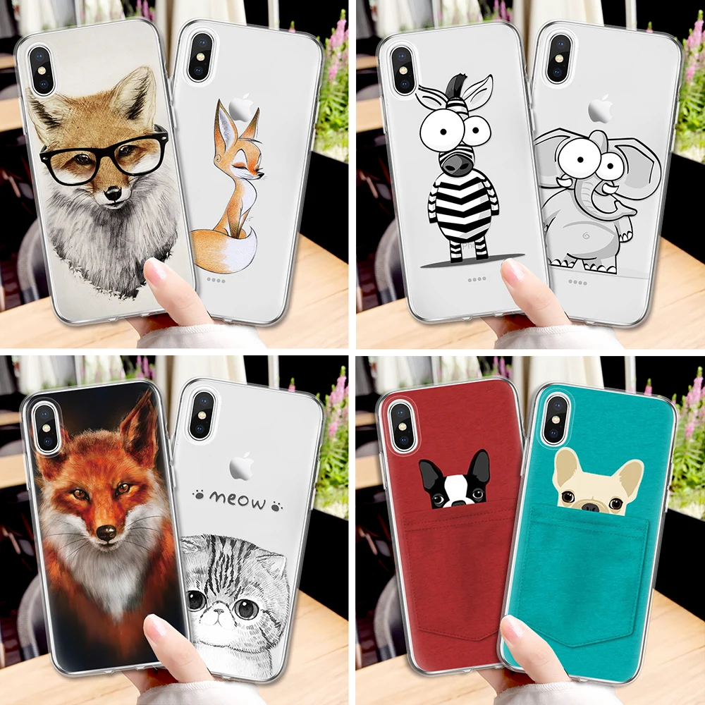 

Silicone Soft Animal Case Coque for Huawei Honor 10 6A 7A 8X 9 Mate 10 20 P8 P9 P10 P20 P30 Lite Pro Y6 Y9 P Smart 2019 Cover