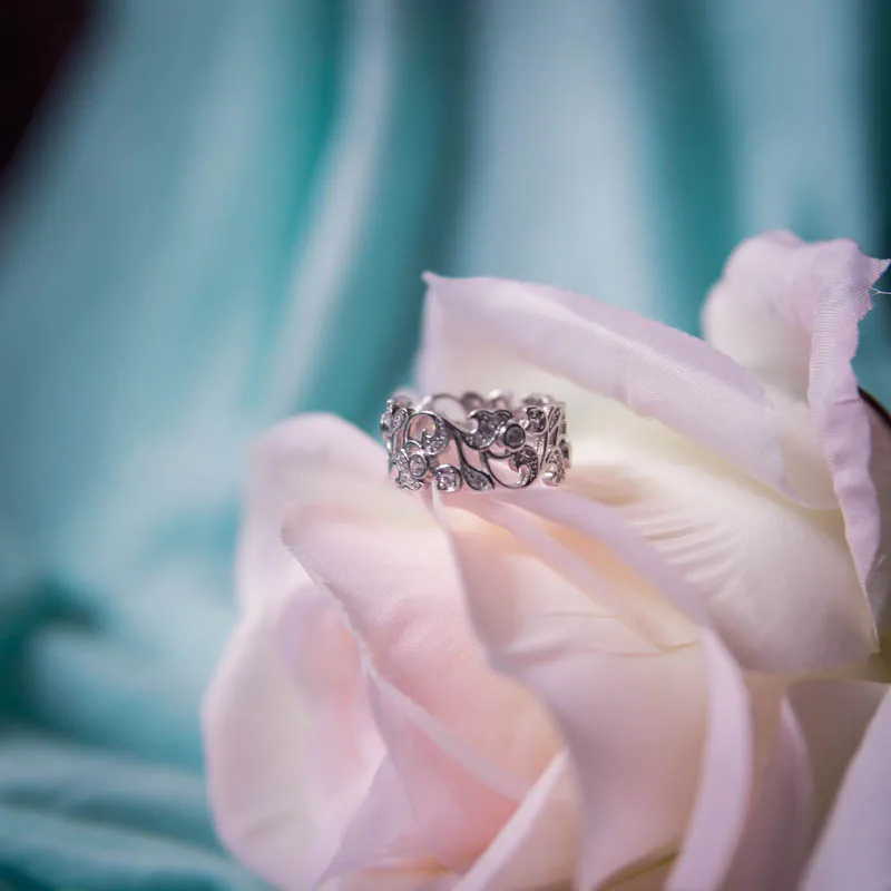 Cdyle Luxury кольцо для Для женщин выдалбливают австрийский горный хрусталь Мода Юбилей Обручение Для женщин 925 стерлингов Серебряные ювелирные изделия