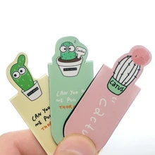 3 шт./упак. кактус Закладка-магнит бумажный зажим школьные офисные поставки Escolar Papelaria Канцтовары подарок учителю случайный стиль